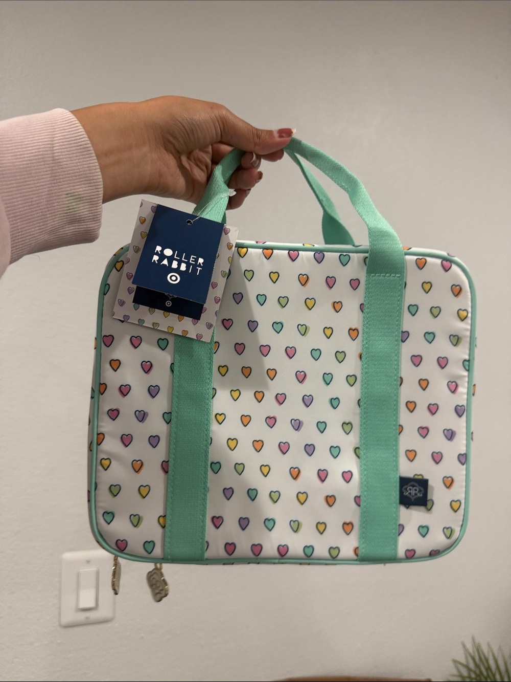 Roller Rabbit x Target Disco Hearts Wave Hanging Toiletry Bag NWT - Picture 5 of 8